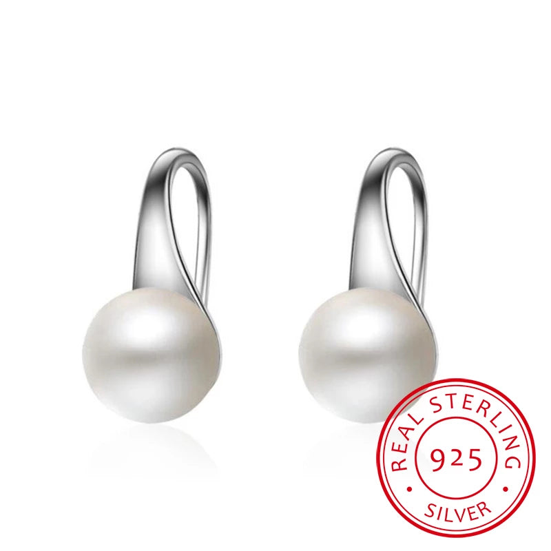 Boucles d'oreilles Perles d'eau douce naturelles, bijou en argent 925