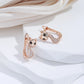 boucles d'oreilles renards avec zircons blancs