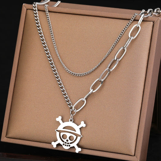 Collier Pirate, bijou en acier inoxydable