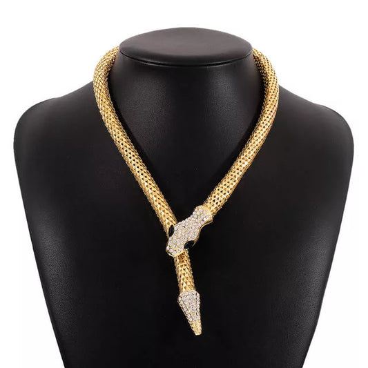 collier serpent avec zircons