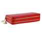 Portefeuille design crocodile, en simili-cuir rouge