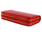 Portefeuille design crocodile, en simili-cuir rouge