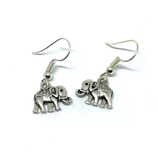 Boucles d'oreilles Eléphants, bijou en acier inoxydable