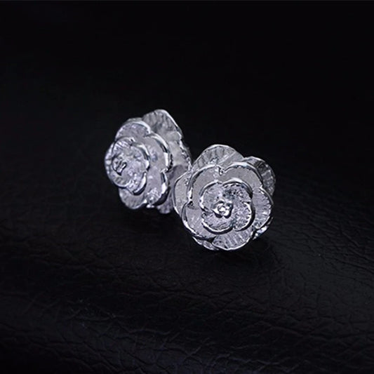 Boucles d'oreilles Fleurs, bijou en plaqué argent