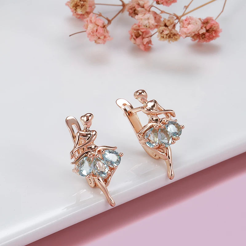 boucles d'oreilles ballerines avec zircons