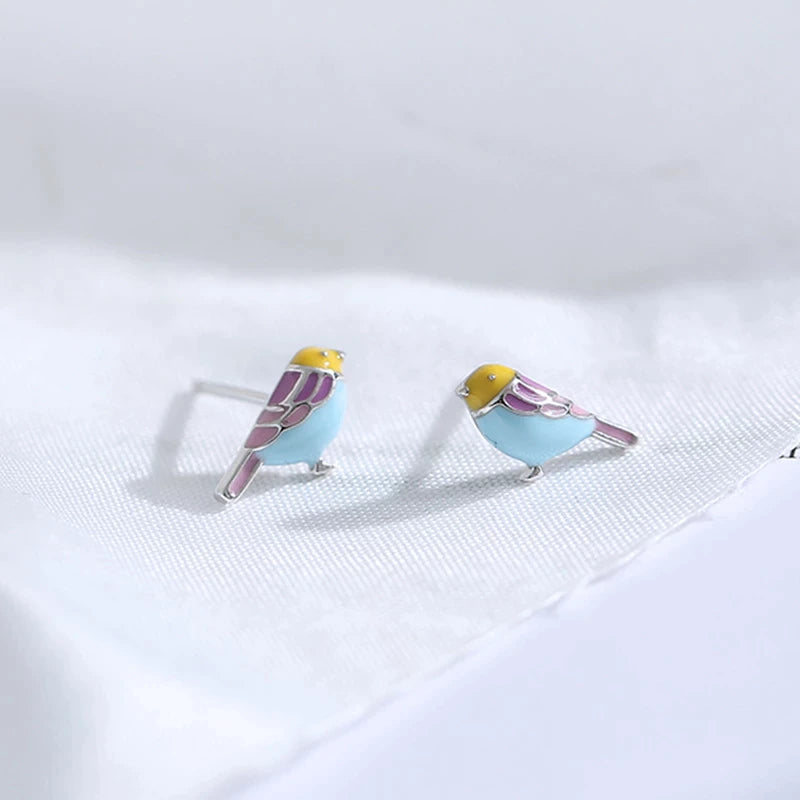 boucles d'oreilles minimalistes oiseaux