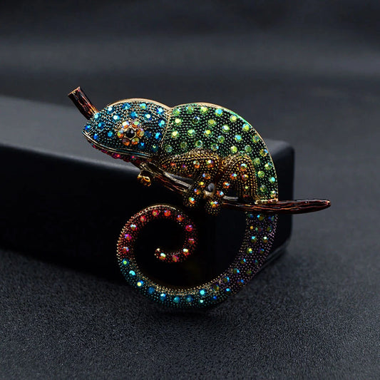 broche caméléon