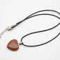 Heart-shaped sandstone pendant necklace, natural stone jewel